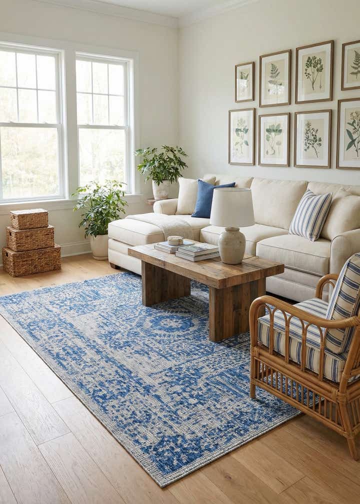 7' x 10' Easy-Clean Traditional Indoor / Outdoor Rug