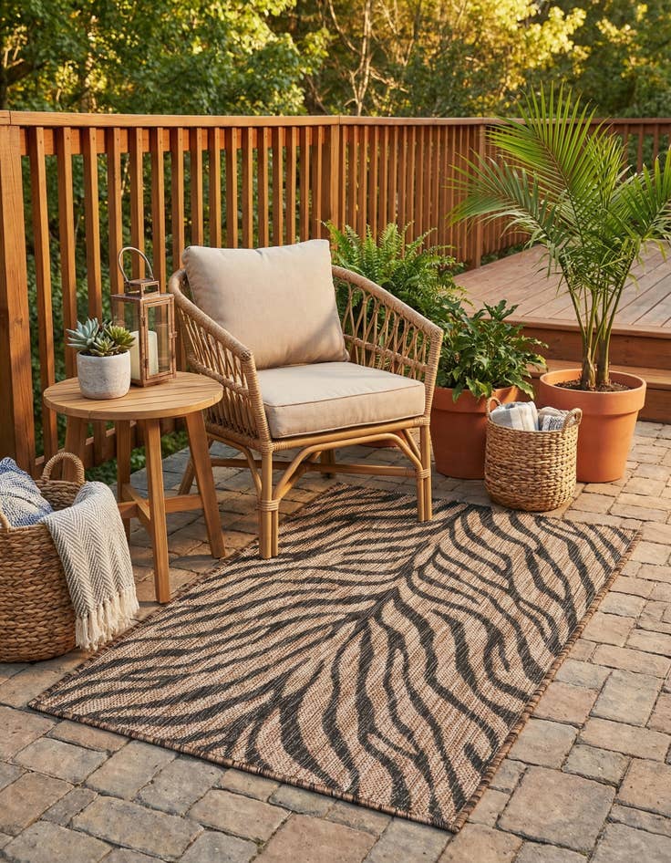 Detail image of  2' x 3'  Washable Safari Indoor / Outdoor Rug