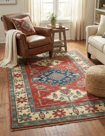 3' 10 x 5' 10 Hand Knotted Kazak Rug