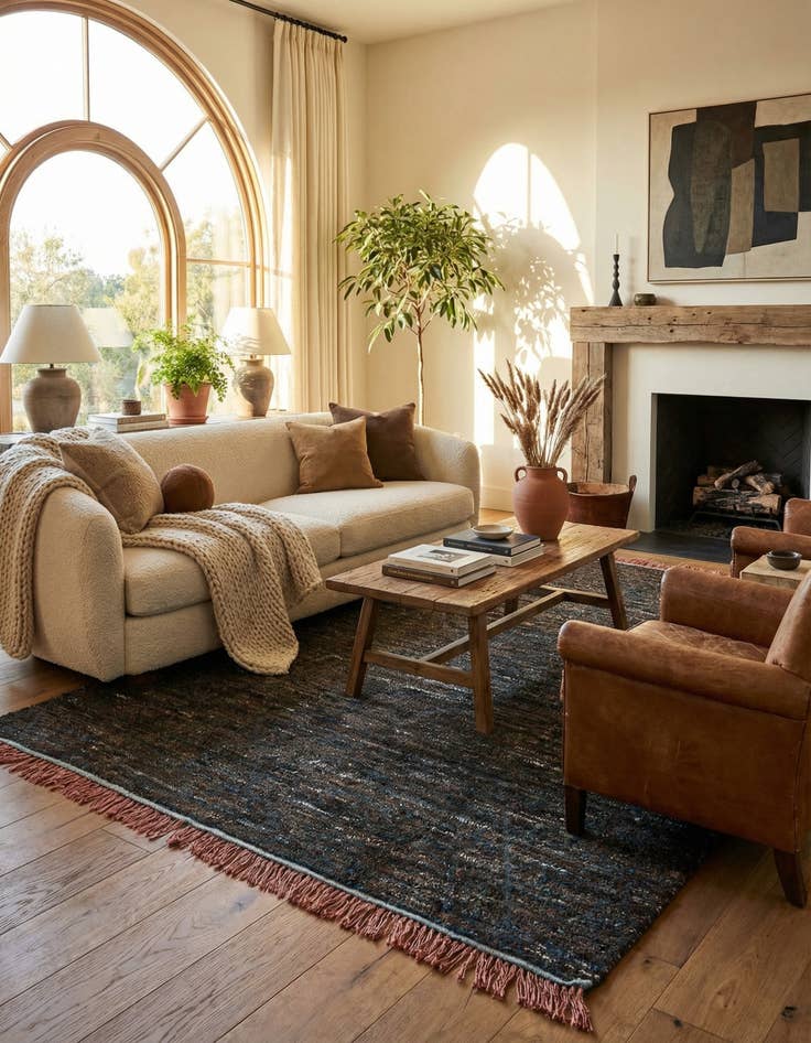 Detail image of 7' 8 x 10' 2  Hand Knotted Moroccan Wool Rug