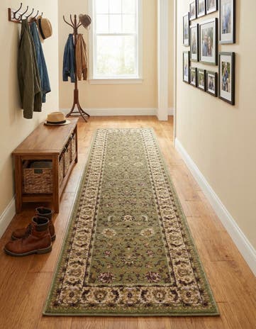 Green Aditi Runner Rug
