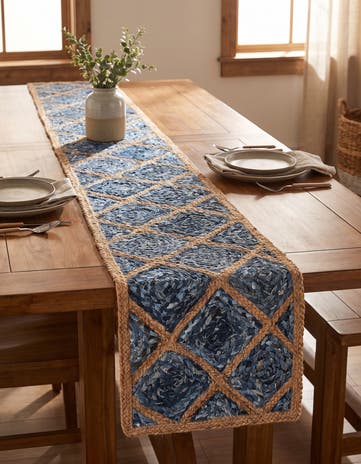 1' 2 x 8' Handmade Braided Jute Table Runner Rug
