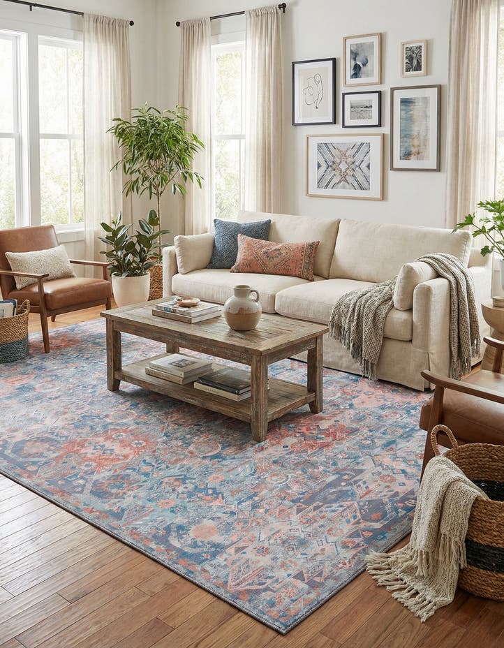 7' 7 x 10' 6 Washable Timeless Rug