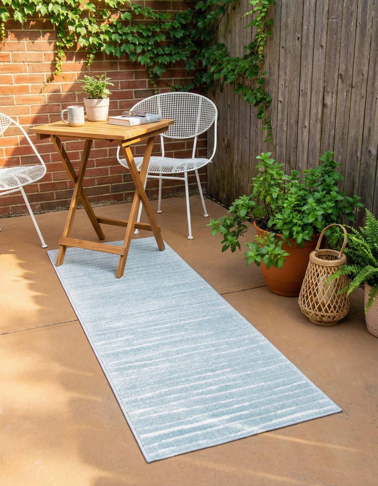 Detail image of 2' x 8'  Washable Sabrina Soto Ola Indoor / Outdoor Runner Rug