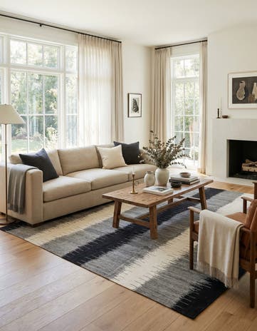 8' 5 x 9' 5 Hand Woven Kilim Modern Wool Rug