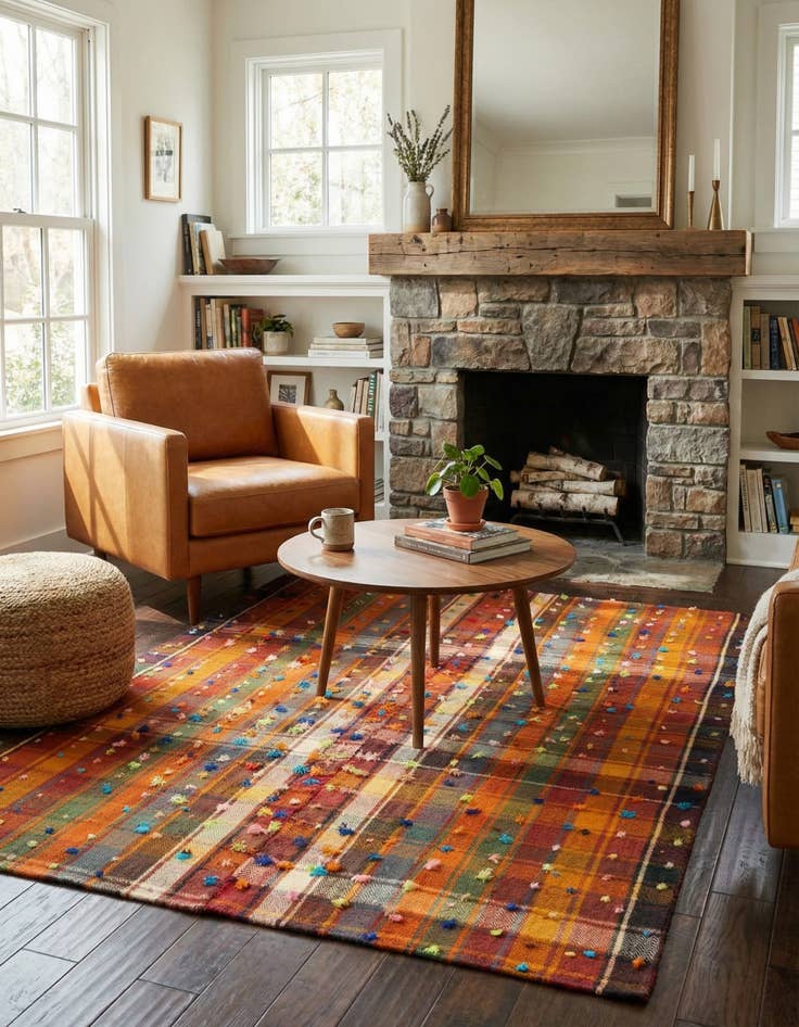 Detail image of 4' 11 x 6' 1 Jajim Rug