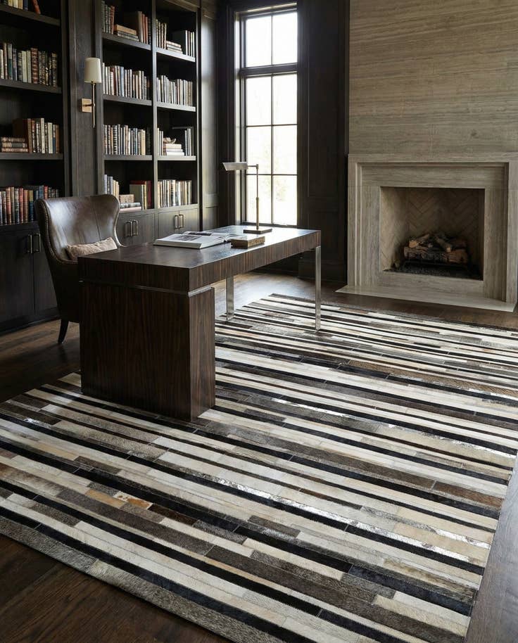 Detail image of 5' x 8' Cowhide - Patchwork Rug