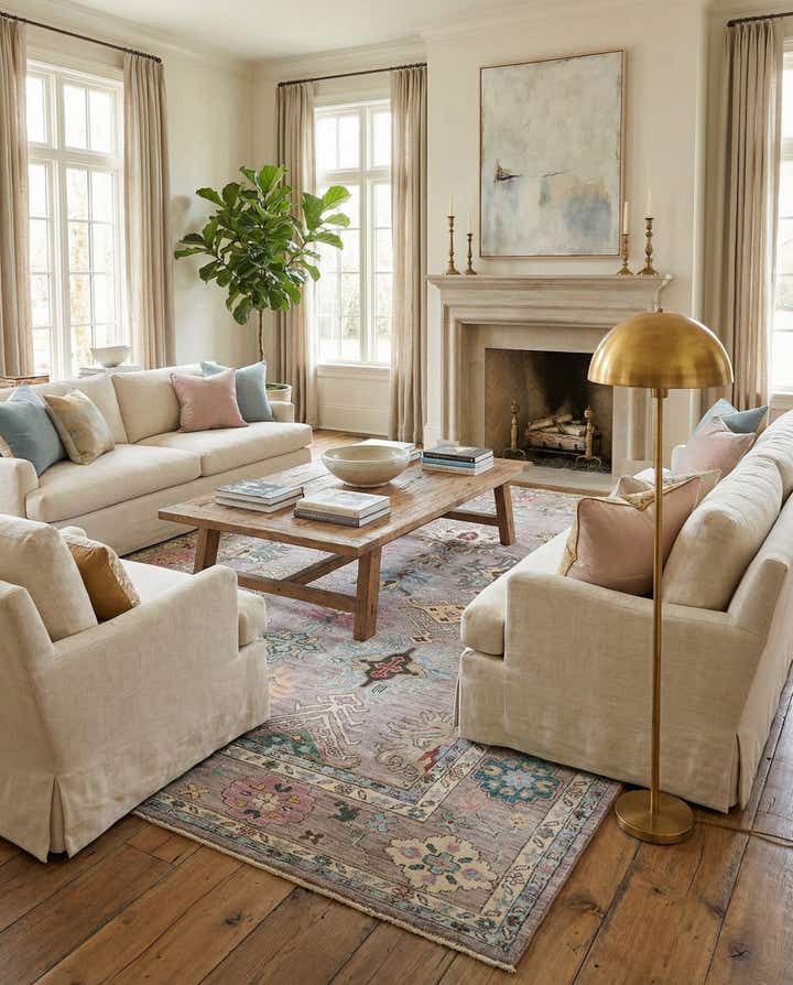 10' 2 x 13' 8 Hand Knotted Oushak Rug