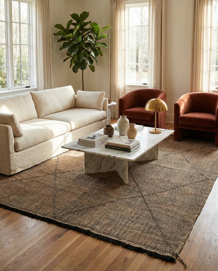 Detail image of 8' 6 x 9' 3 Hand Knotted Moroccan Wool Rug