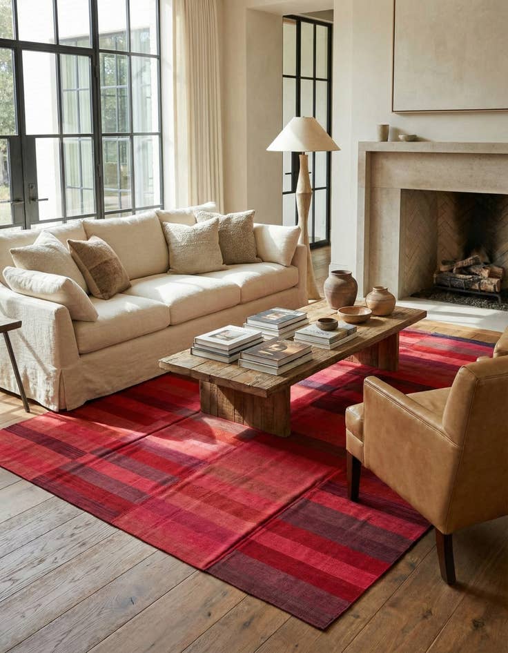 Detail image of 8' 4 x 11' 2  Hand Woven Kilim Modern Wool Rug