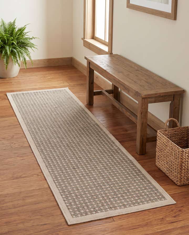 2' x 6' Easy-Clean Border Indoor / Outdoor Runner Rug