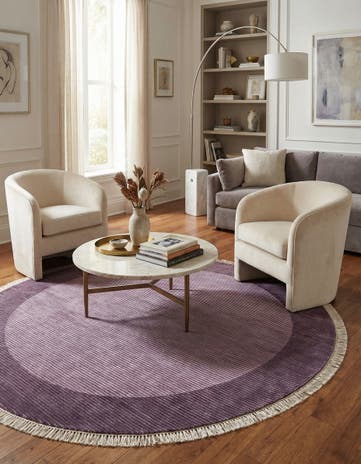 6' 6 x 6' 6 Hand Knotted Darya Wool Round Rug