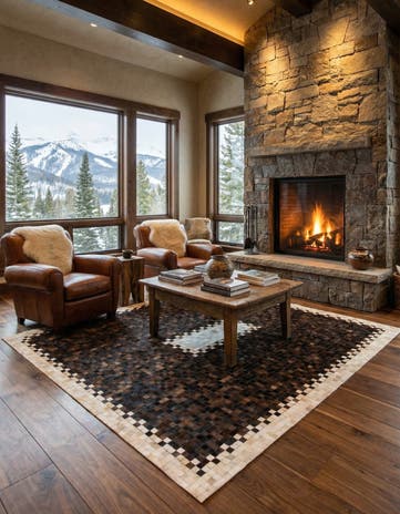 8' x 9' 10 Cowhide Stocks Rug