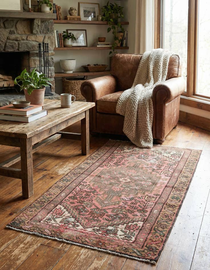 Detail image of 3' x 6' 2  Hand Knotted Ultra Vintage Persian Wool Runner Rug