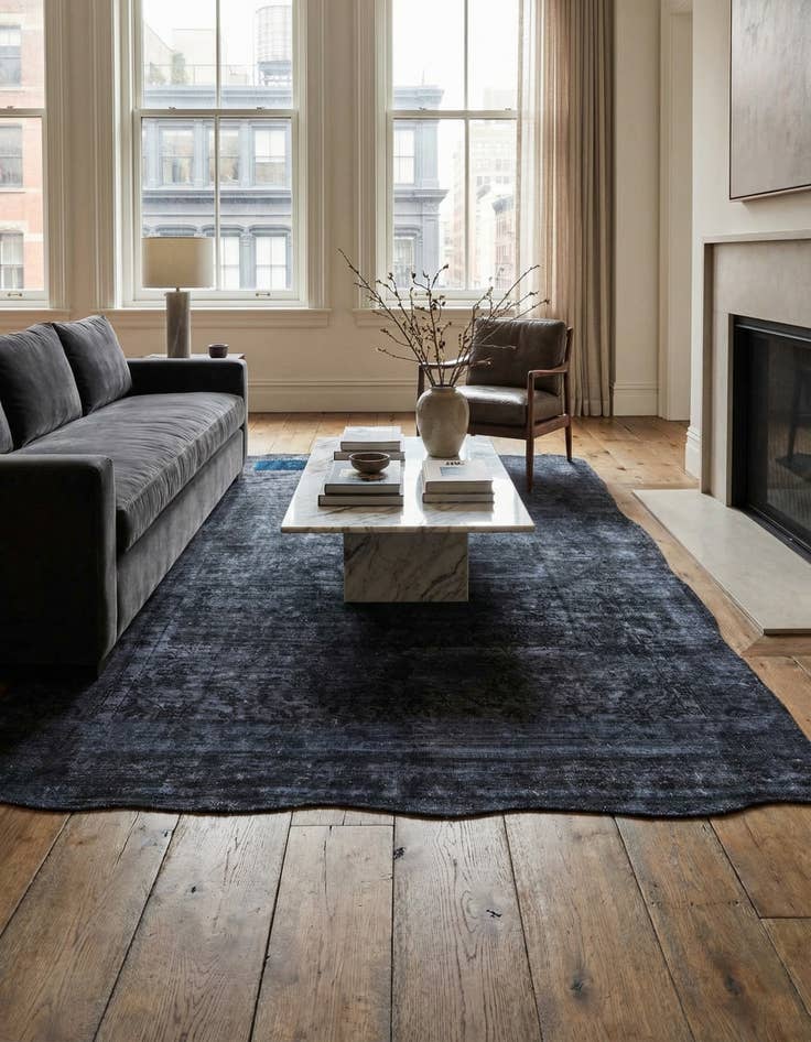 Detail image of 7' 8 x 10' 11 Hand Knotted Ultra Vintage Persian Wool Rug