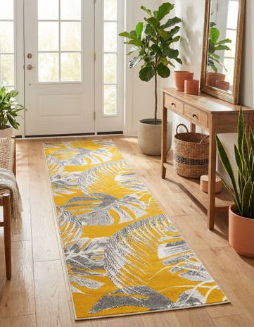 Yellow Blossom Runner Rug