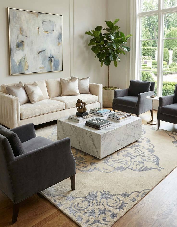 Detail image of 9' x 12' 8  Hand Knotted Darya Rug