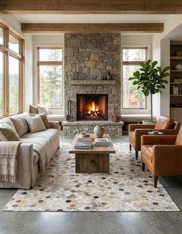 5' 1 x 7' 11 Cowhide Stocks Rug