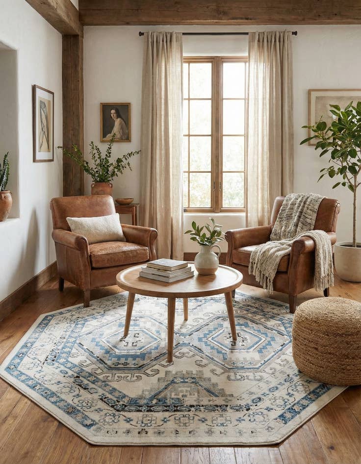 Detail image of  7' 10 x 7' 10 Charlotte Octagon Rug