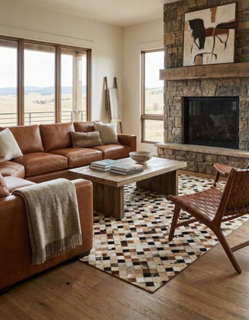 5' 1 x 7' 11 Cowhide Stocks Rug