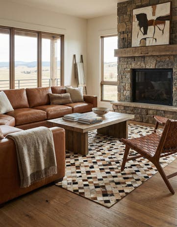 5' 1 x 7' 11 Cowhide Stocks Rug