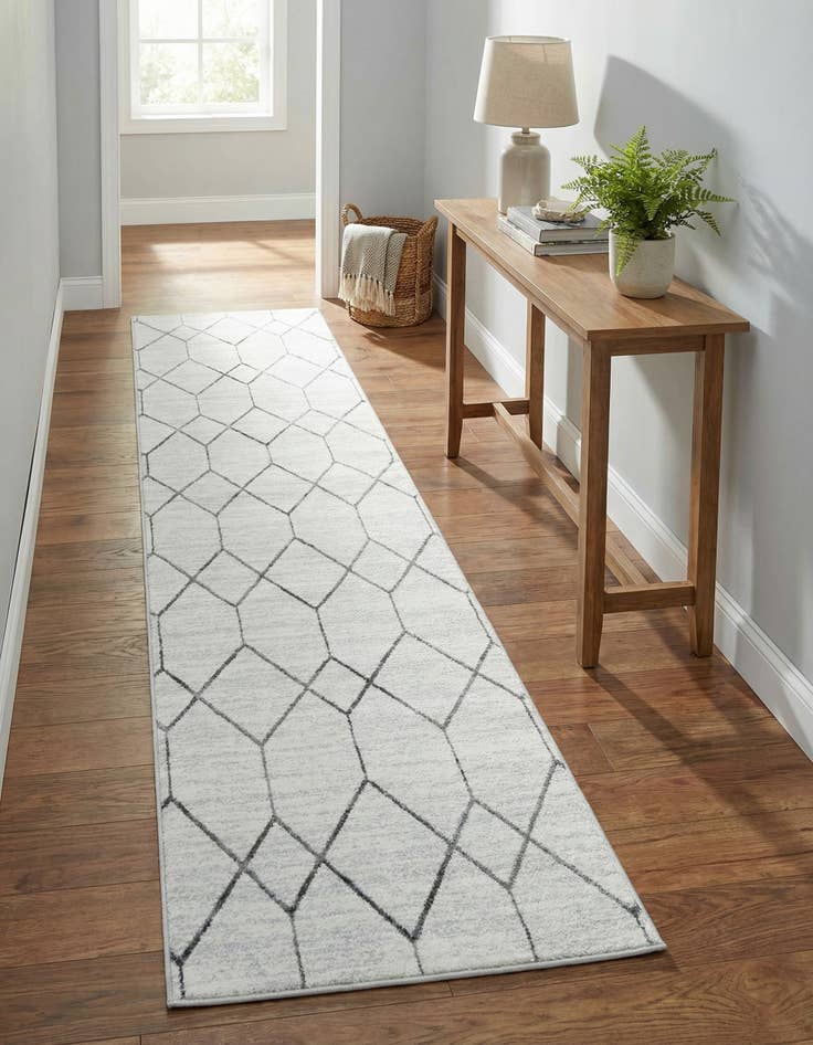 Detail image of  3' x 19' 8 Lattice Trellis Runner Rug