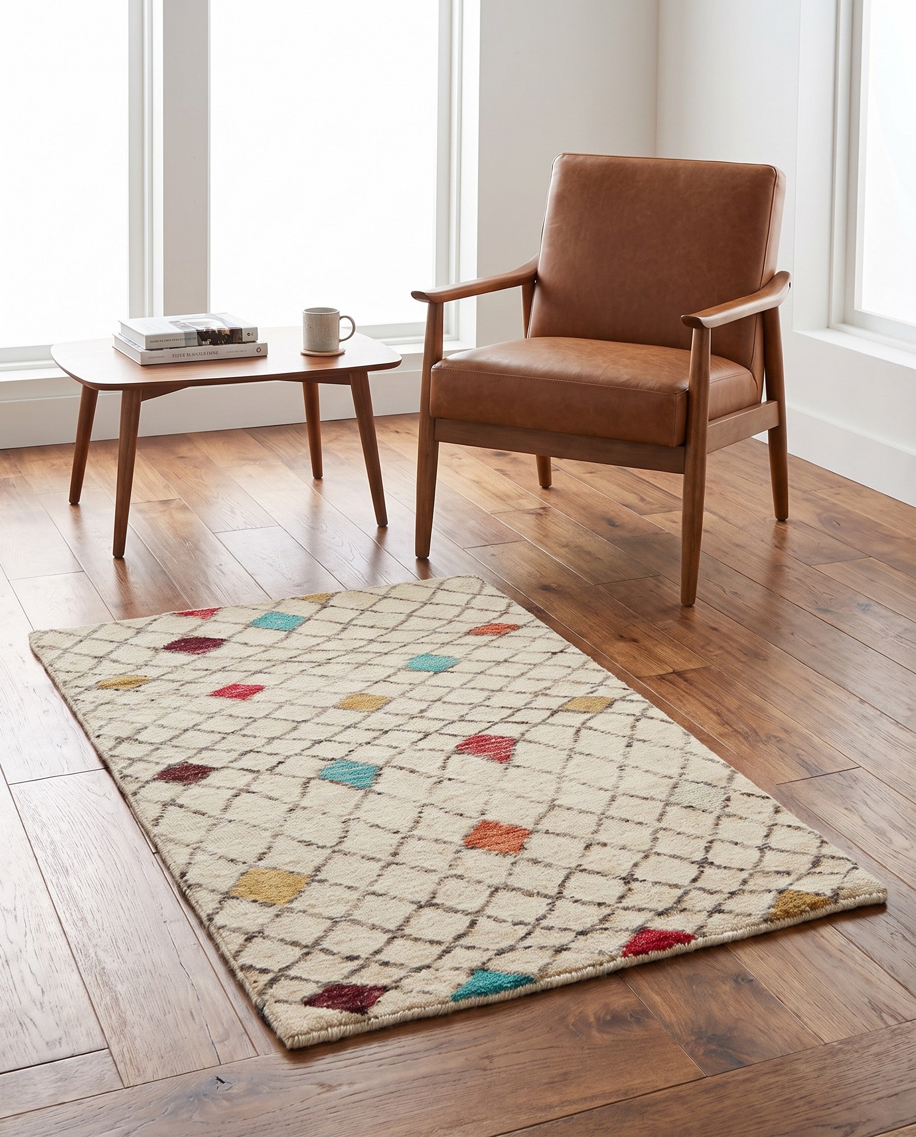 4' x 6' 4 Hand Knotted Darya Wool Rug