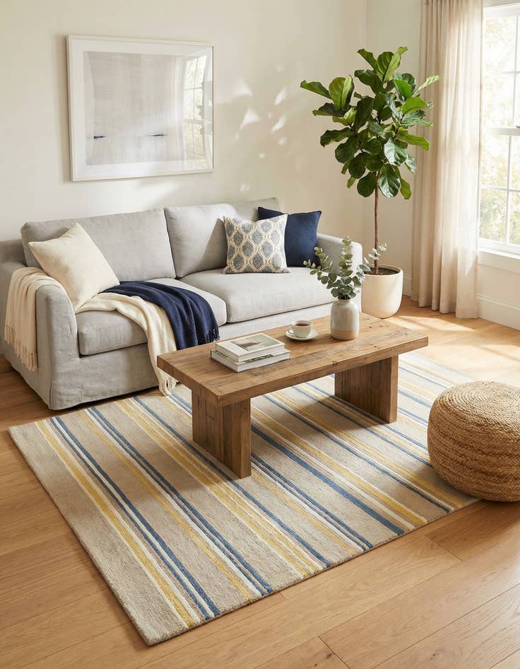 Detail image of  4' x 5' 6 Luna Wool Rug