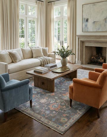 8' 1 x 10' Hand Knotted Oushak Wool Rug