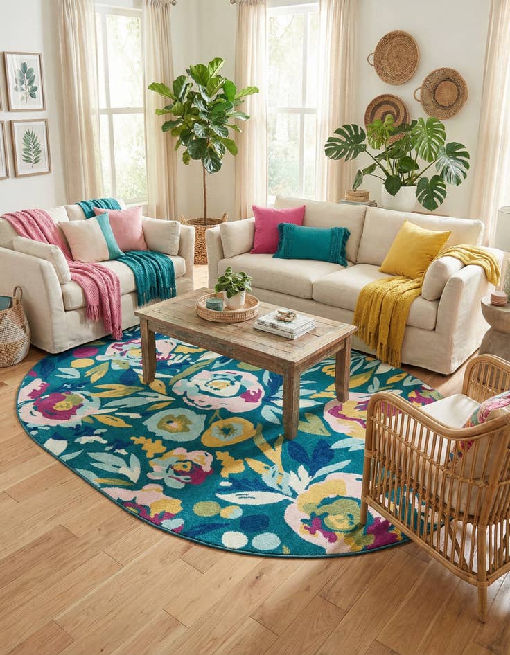 Detail image of 7' 10 x 10' Bloom Oval Rug