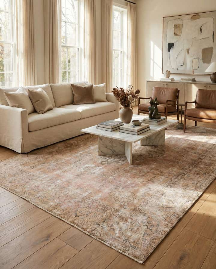 7' 10 x 11' Hand Knotted Ultra Vintage Persian Wool Rug