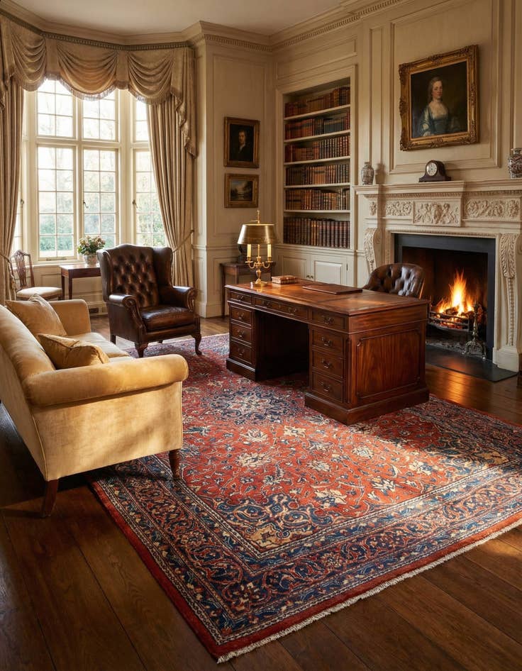 Detail image of 7' 2 x 11' Sarouk Wool Rug