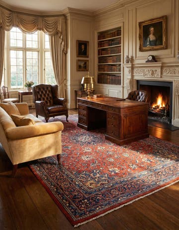 7' 2 x 11' Sarouk Wool Rug