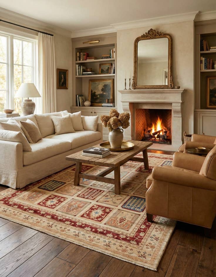 Detail image of 8' 2 x 11'  Hand Knotted Ariana Ziegler Rug