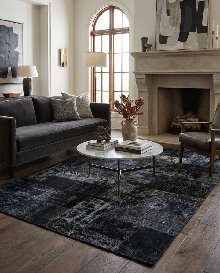 5' 8 x 8' Hand Knotted Ultra Vintage Persian Wool Rug