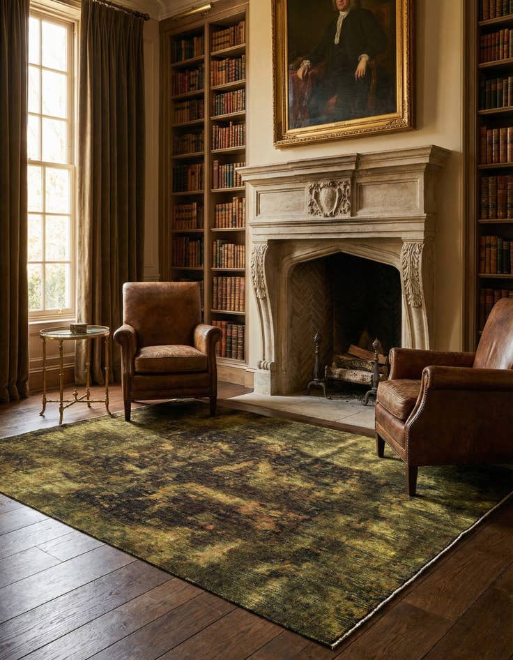 Detail image of 4' 7 x 6' 3 Vintage Royal Wool Rug