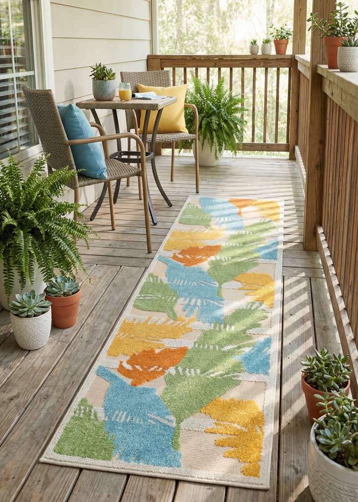 2' x 8' Easy-Clean Aruba Indoor / Outdoor Runner Rug