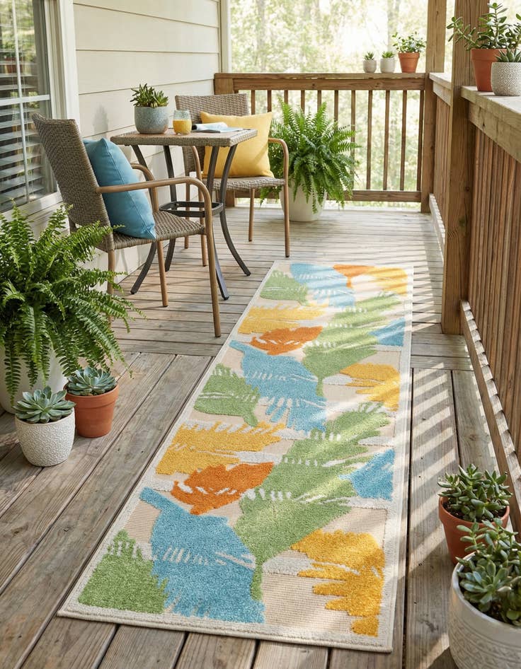 Detail image of  2' x 8'  Washable Aruba Indoor / Outdoor Runner Rug