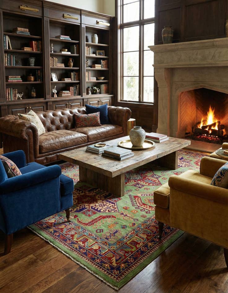 Detail image of 6' 8 x 10'  Hand Knotted Kazak Rug