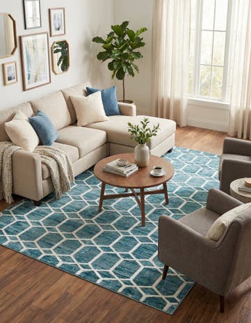 7' x 10' Lattice Trellis Rug