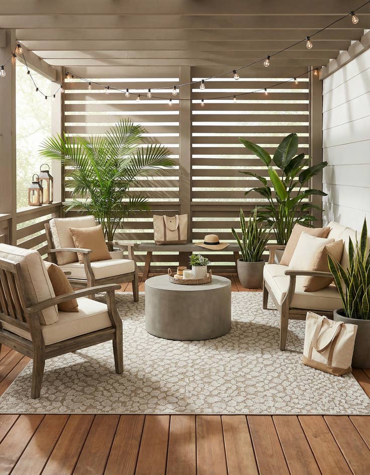 Detail image of 7' 10 x 10'  Washable Safari Indoor / Outdoor Rug