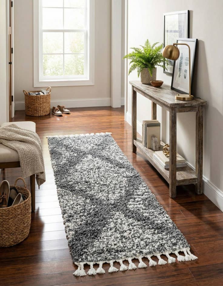 Detail image of 2' x 8' Serenity Shag Runner Rug