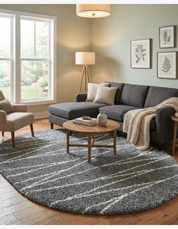 7' 10 x 10' Serenity Shag Oval Rug