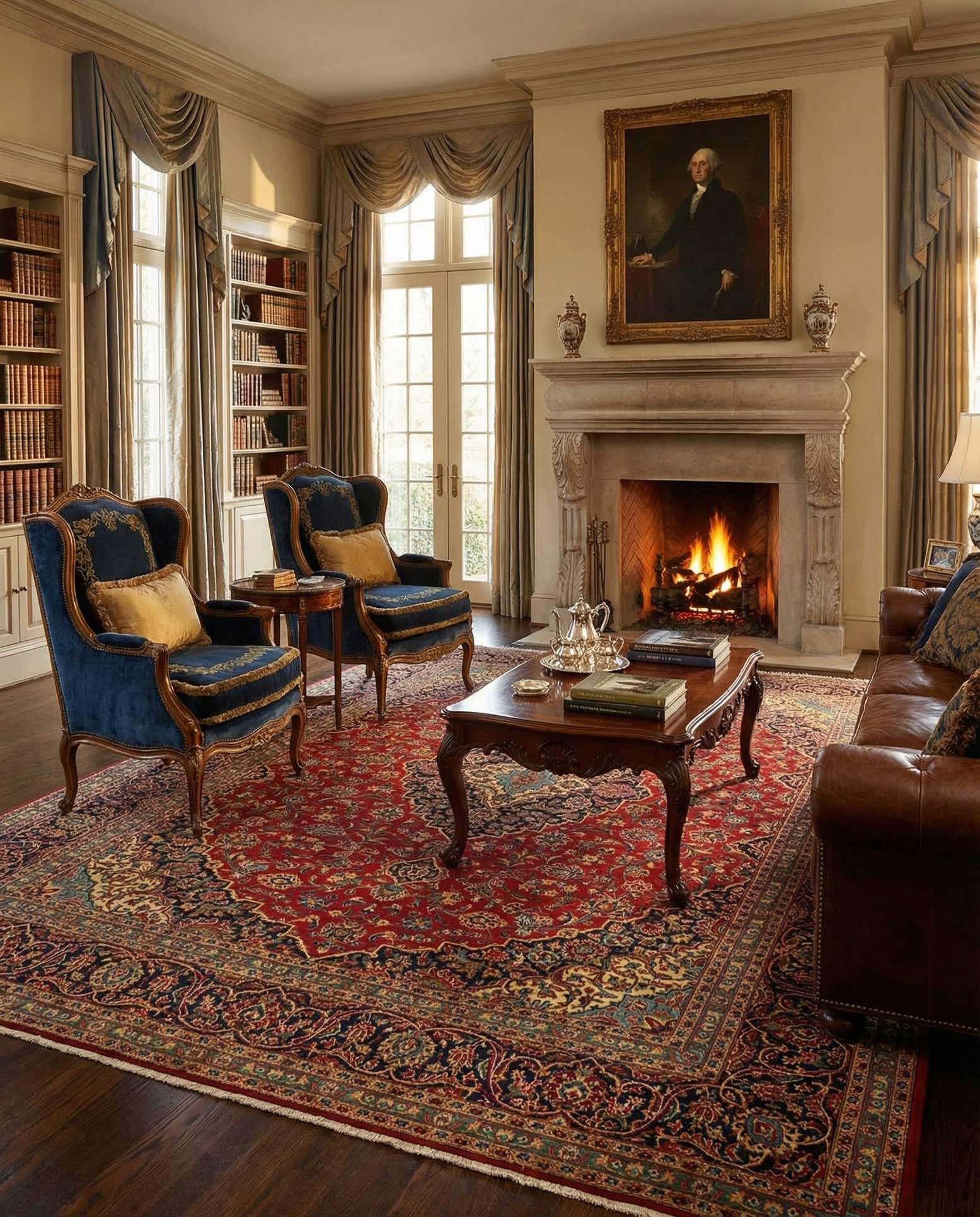 9' 9 x 12' 11 Kashan Wool Rug