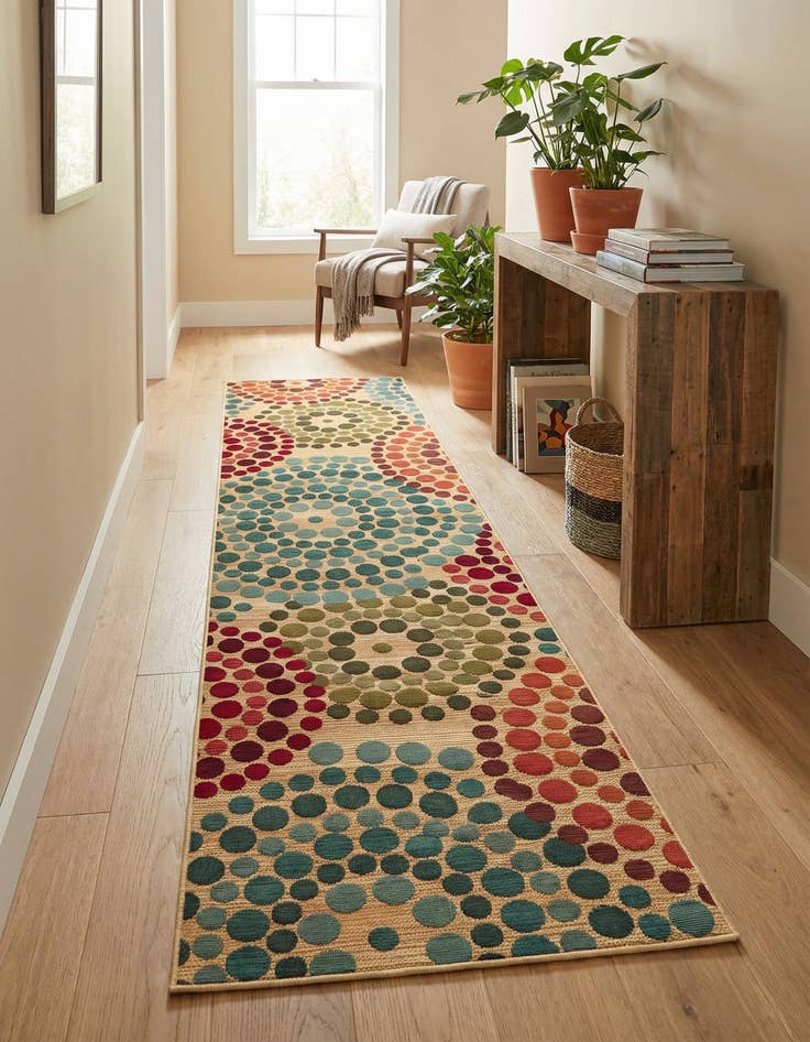 Detail image of 2' 7 x 11'  Washable Modern Indoor / Outdoor Runner Rug