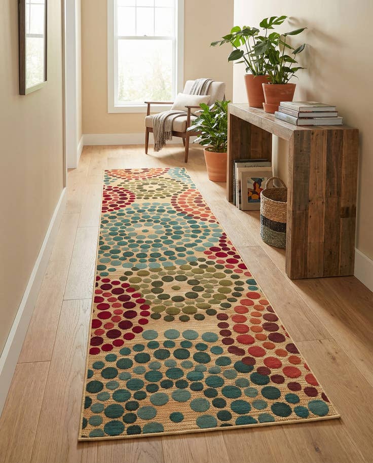 Detail image of 2' 7 x 11' Easy-Clean Modern Indoor / Outdoor Runner Rug