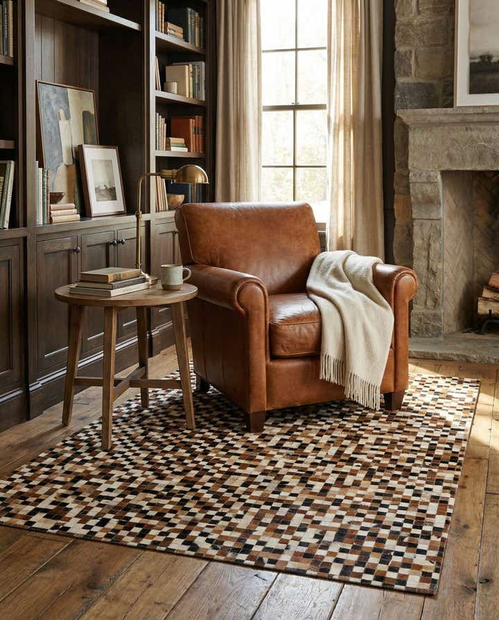 5' 5 x 7' 6 Cowhide Stocks Rug