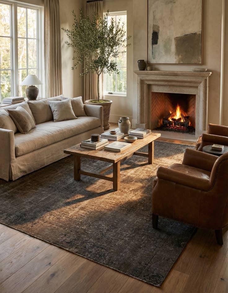 Detail image of 8' 5 x 9' 8  Hand Knotted Ultra Vintage Persian Wool Rug