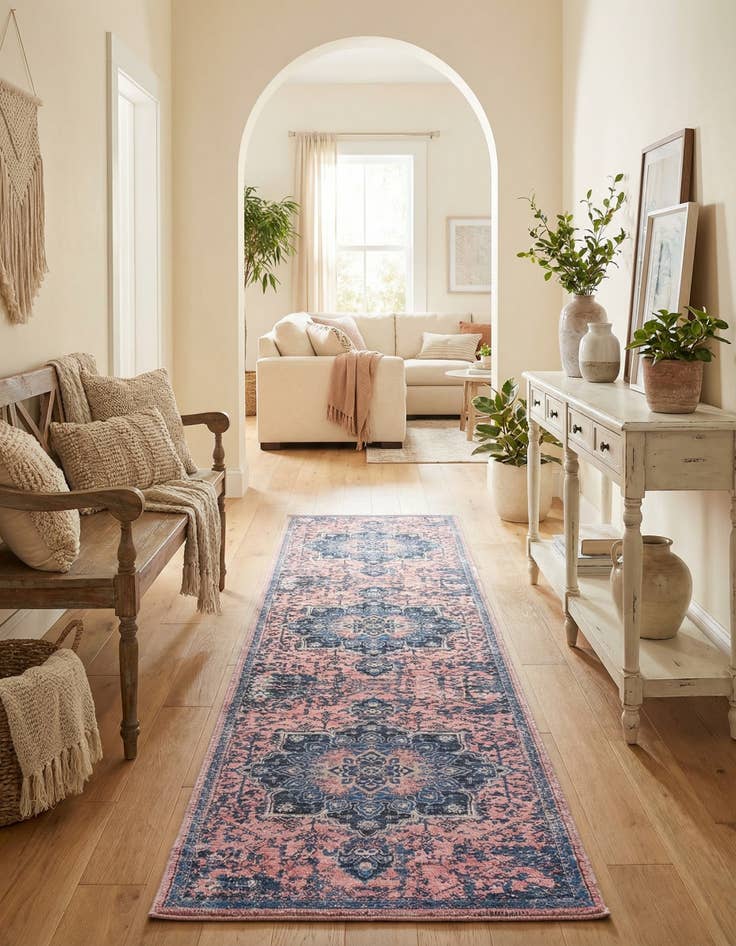 Detail image of 2' x 9' 10  Washable Renaissance Runner Rug