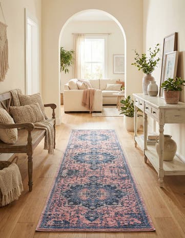2' x 9' 10 Washable Francesca Runner Rug